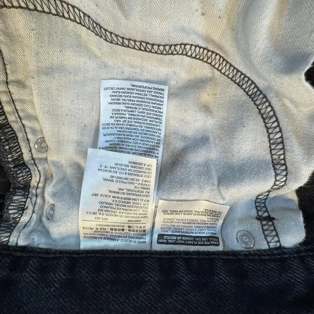 Levi's 505 Jeans Mens 34x29 Gray Denim Regular Fit Straight Leg Casual Pants